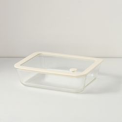 Контейнер для запекания и хранения с вакуумным эффектом Vacuum Glass, 1,4 л, молочный