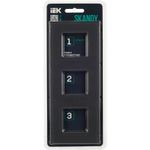 SKANDY Рамка 3-местная SK-F23G стекло графит IEK