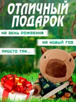 Мягкая игрушка капибара в одежде