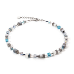 Колье Coeur de Lion Aqua Monochrome 4012/10-2000 цвет голубой, белый, серебряный