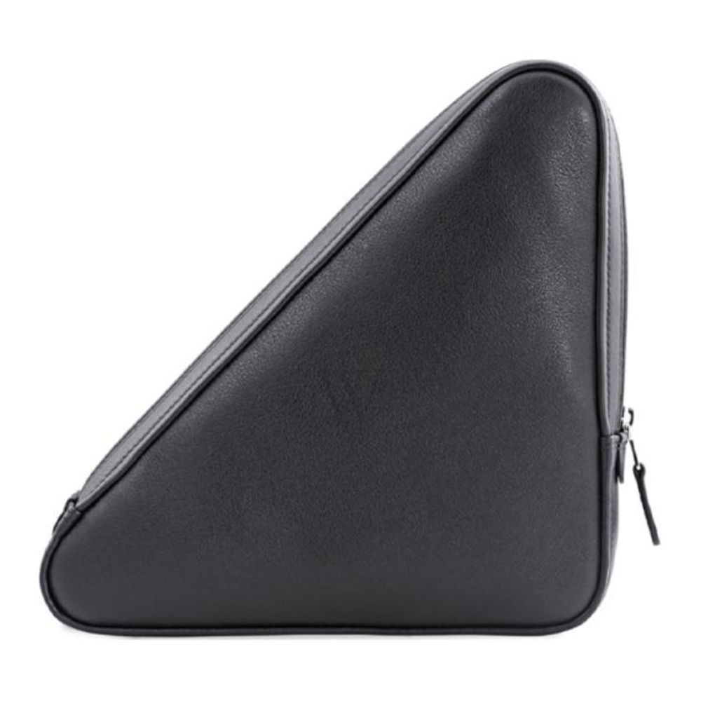 Balenciaga Cow Leather Triangle Bag Clutch Medium Women"s Black