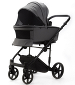 Детская коляска Adamex Zico Deluxe New 2 в 1 ZN-SA04 СЕРАЯ КОЖА