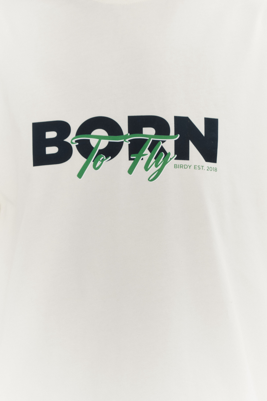 Футболка BORN TO FLY | Cливочно-cиний