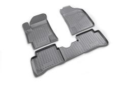 Коврики Standard, в салон для KIA Rio (II, IIp) 2005-2011, 4 шт. (полиуретан, чёрные) Element.NLC.25.02.210