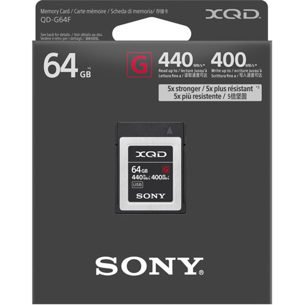 Карта памяти Sony QD-G64E XQD 64Gb (440/400 MB/s)