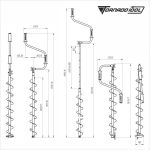 Ледобур ТОРНАДО-М2 100/130/150/180 мм (левое вращение, без чехла) Тонар