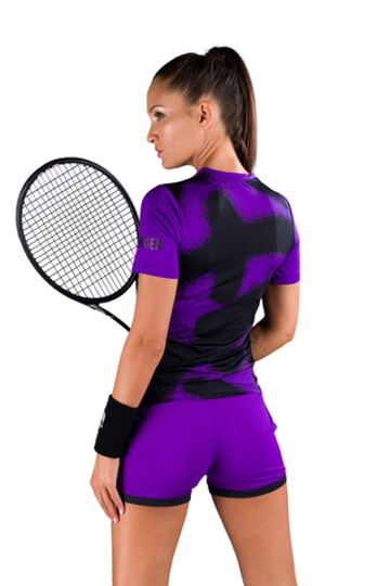 Женская теннисная футболка Hydrogen Spray Tech Tee Woman - purple