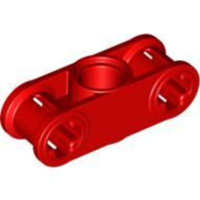 Lego Соединитель оси и штифта 3L перпендикулярный с центральным отверстием для штифта (красный) 3218