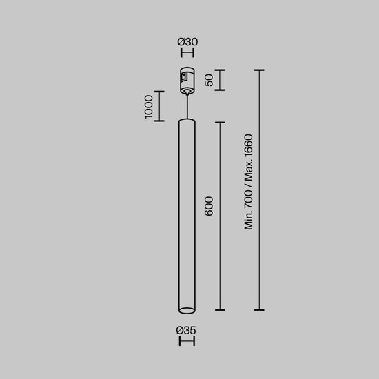 Трековый светильник Technical TR156-1-5W3K-B