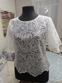 Кружевная ткань ЧЕРНАЯ хлопок, полиэстер