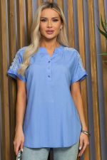 Блуза Колокольчик (голубая) Б13406-18М LT Collection