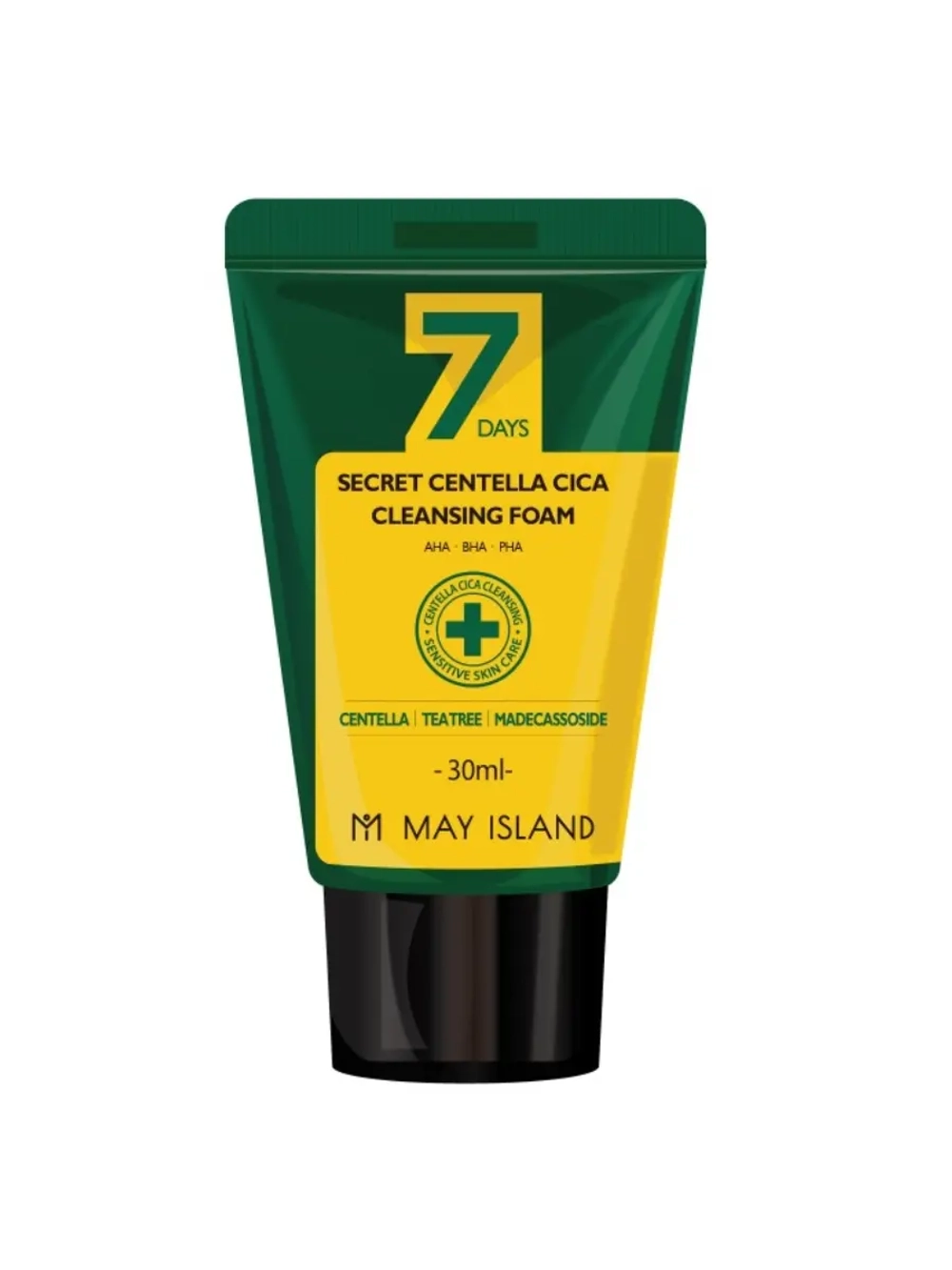 MAY ISLAND - ПЕНКА ДЛЯ ЛИЦА УСПОКАИВАЮЩАЯ С ЦЕНТЕЛЛОЙ АЗИАТСКОЙ 7 DAYS SECRET CENTELLA CICA CLEANSING FOAM, 30 ML