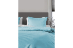 Постельное белье GoodNight Страйп-сатин евро (с нав. 50х70) голубой