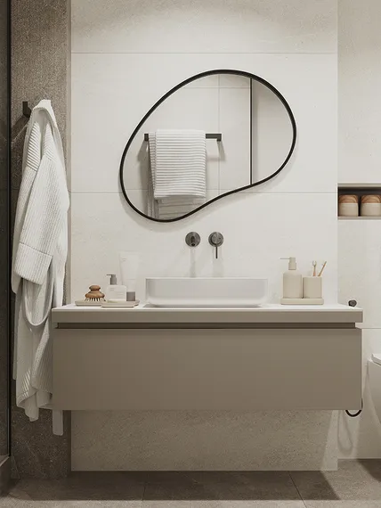 Подставка для ванных принадлежностей slim, светло-серая, большая