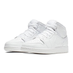 Кроссовки Air Jordan 1 Mid GS Triple White