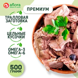 Печень трески натуральная премиум (стекло) / 500 гр