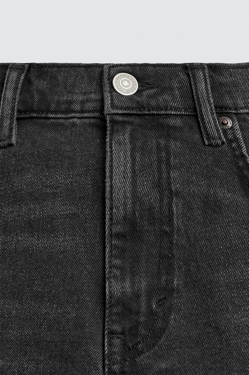 ZARA ДЖИНСОВЫЕ ШОРТЫ REGULAR FIT, УГОЛЬНЫЙ