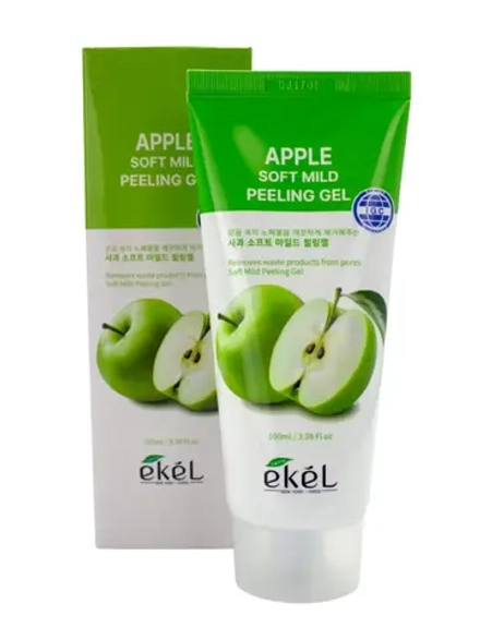 EKEL - ПИЛИНГ-ГЕЛЬ ДЛЯ ЛИЦА С ЭКСТРАКТОМ ЯБЛОКА SOFT MILD PEELING GEL APPLE, 100 МЛ