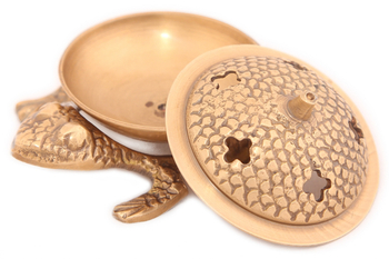 Подставка под благовония Лягушка, латунь, 5x7x6 см