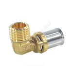 Угольник для МП/PE-X труб латунь пресс Дн 20х3/4"х90гр НР RM127 Giacomini RM127Y047