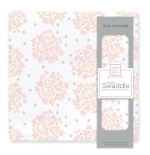 SwaddleDesigns SDM-171P Пеленка муслиновая - Heavenly Floral with Touch of Gold Shimmer, Pink