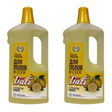 Моющее средство для мытья полов и стен Dali Лимон 1 л, 2 шт