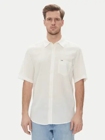Рубашка мужская WRANGLER SS 1 PKT SHIRT WHITE