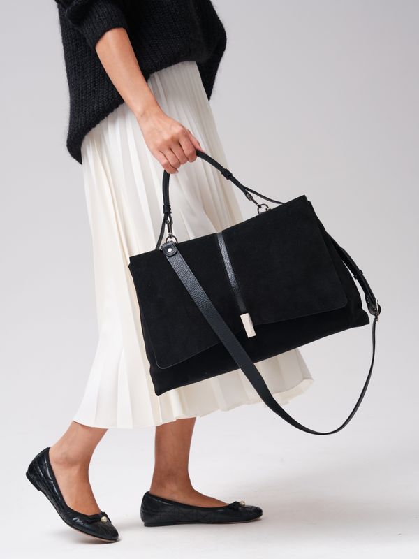 Замшевая сумка сэтчел Colette DBR 31349 черный