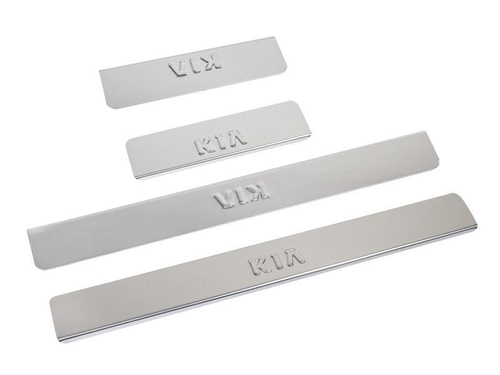 *Накладки порога декоративные Kia Picanto Rio <-2013 Venga Sportage <-2013 (к-т 4шт) Dollex