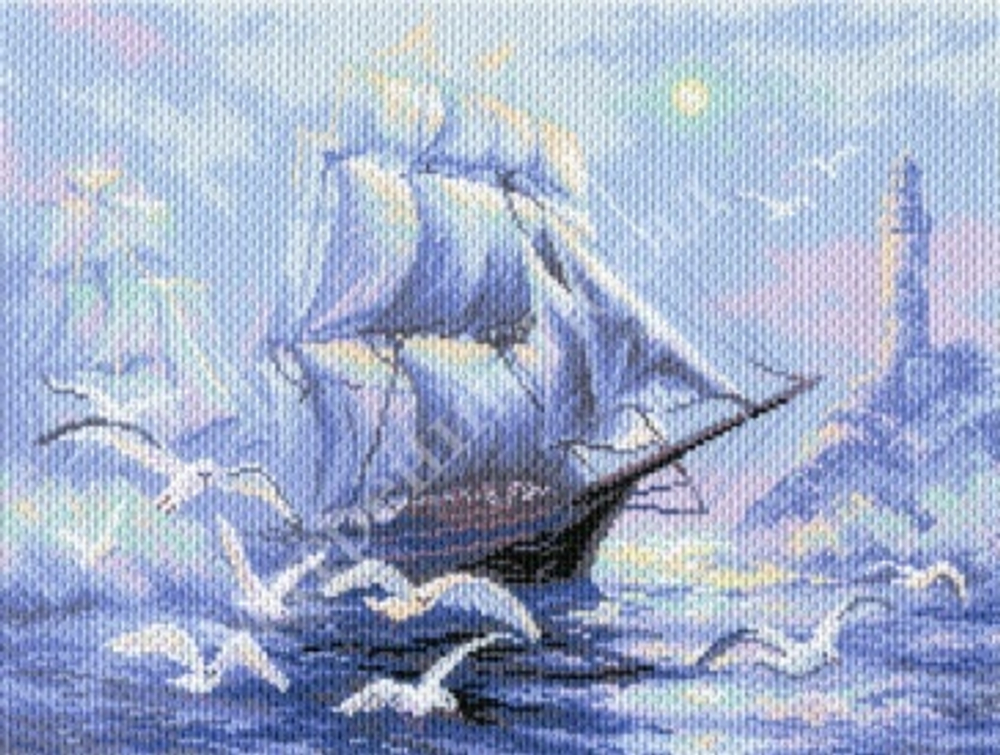 "Призрачная бригантина"-1762 канва с рисунком