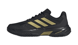 Мужские кроссовки теннисные Adidas CourtJam Control 3 - core black/gold metallic/core black