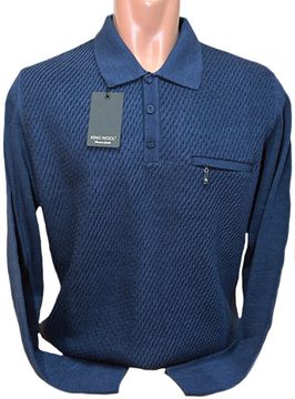 KING WOOL (Турция) из шерсти джемпер "POLO" Размеры (54-64)