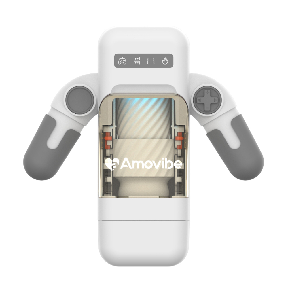 Белый робот-мастурбатор Amovibe Game Cup WRM Thrusting Male Masturbator