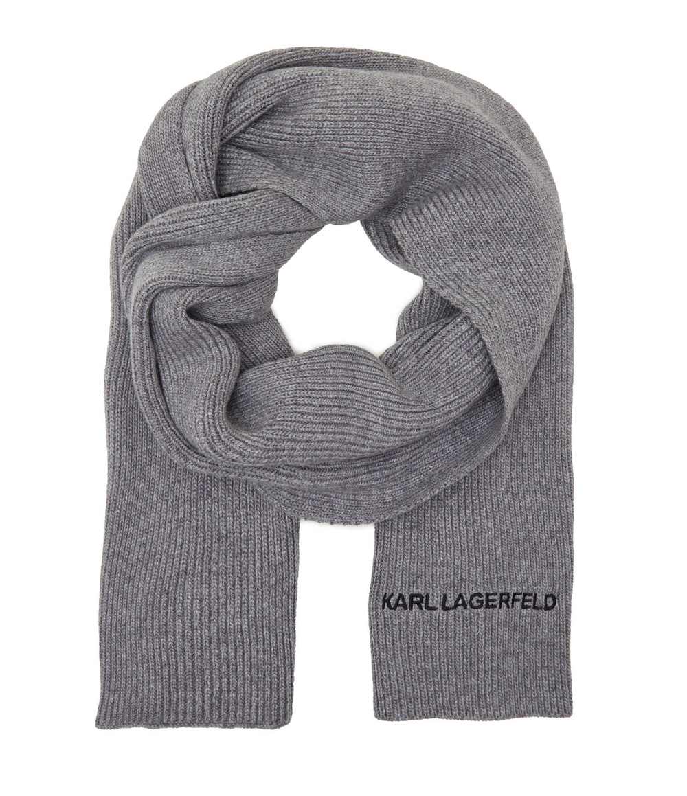 Шаль k/essential logo Karl Lagerfeld - серый(236W3305)