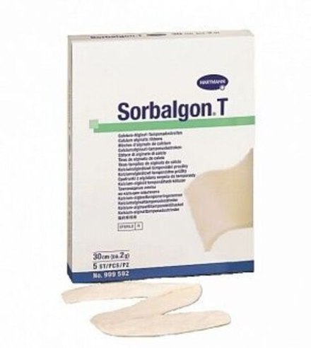 SORBALGON T - Тампонадные ленты из волокон кальция-альгината: 2г/30 см; 5 шт.