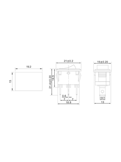 Выключатель клавишный 250В 6А (3с) ON-ON черн. Mini (RWB-202; SC-768) Rexant 36-2130
