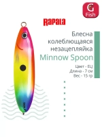 Блесна для рыбалки колебалка Minnow Spoon, 8см, 22гр