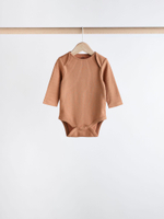 Боди с длинным рукавом для малышей Next K79-795, 5 шт., Хаки, Бежевый, Коричневый