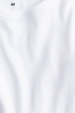 H&M Трикотажный топ, белый