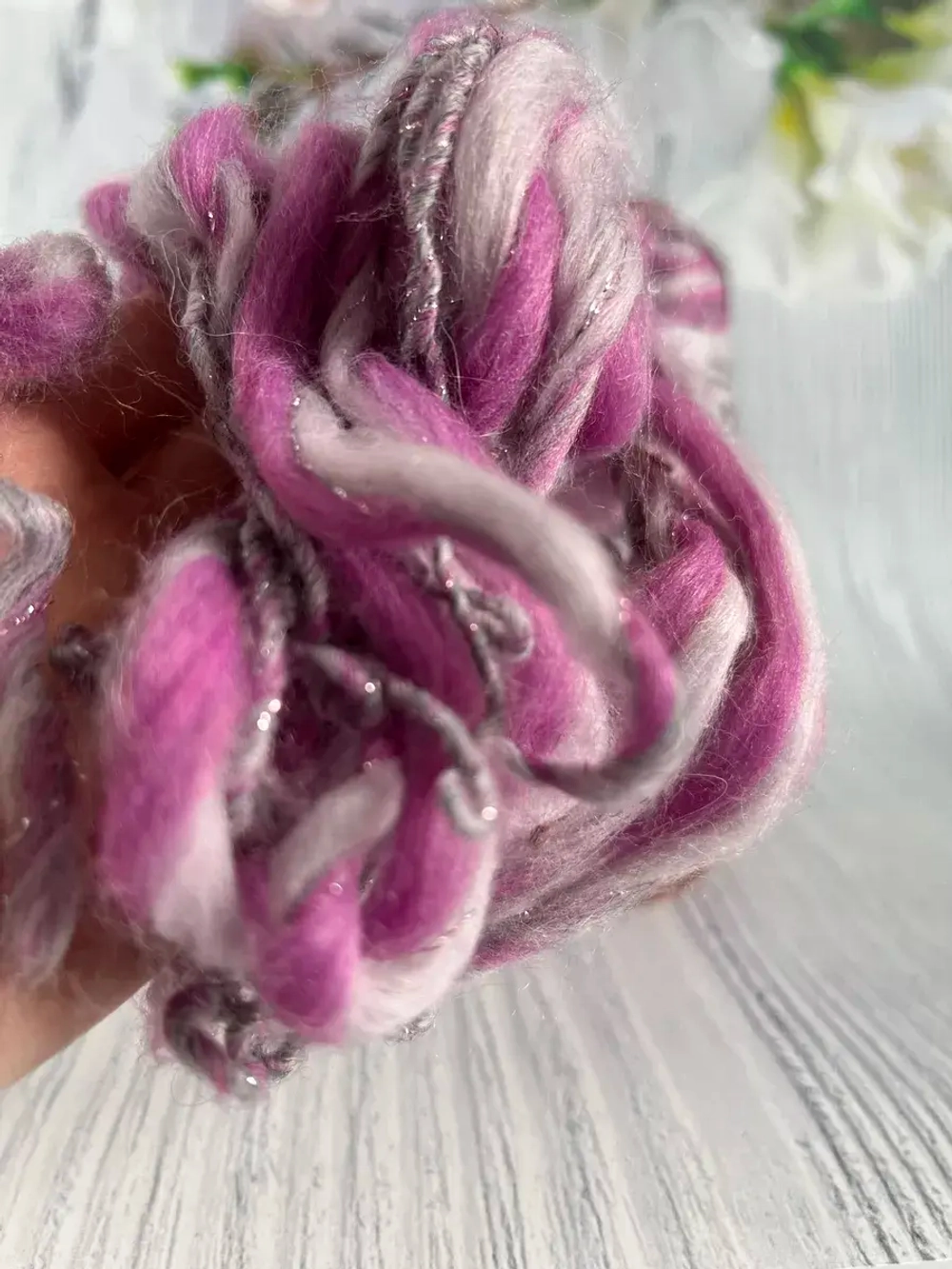 Трикотажная пряжа для вязания MORELINO толстая шишибрики