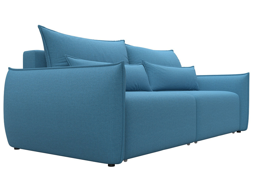 Диван прямой Лига-051 НПБ РОГОЖКА Амур 10 голубой