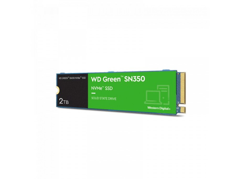 SSD накопитель Western Digital Green SN350 2ТБ, M.2 2280, PCIe 3.0 x4, NVMe [WDS200T3G0C]