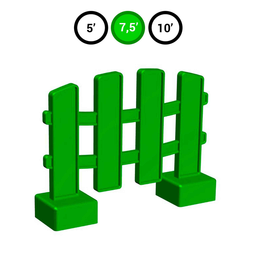 Элемент заборчика зеленый для конструктора