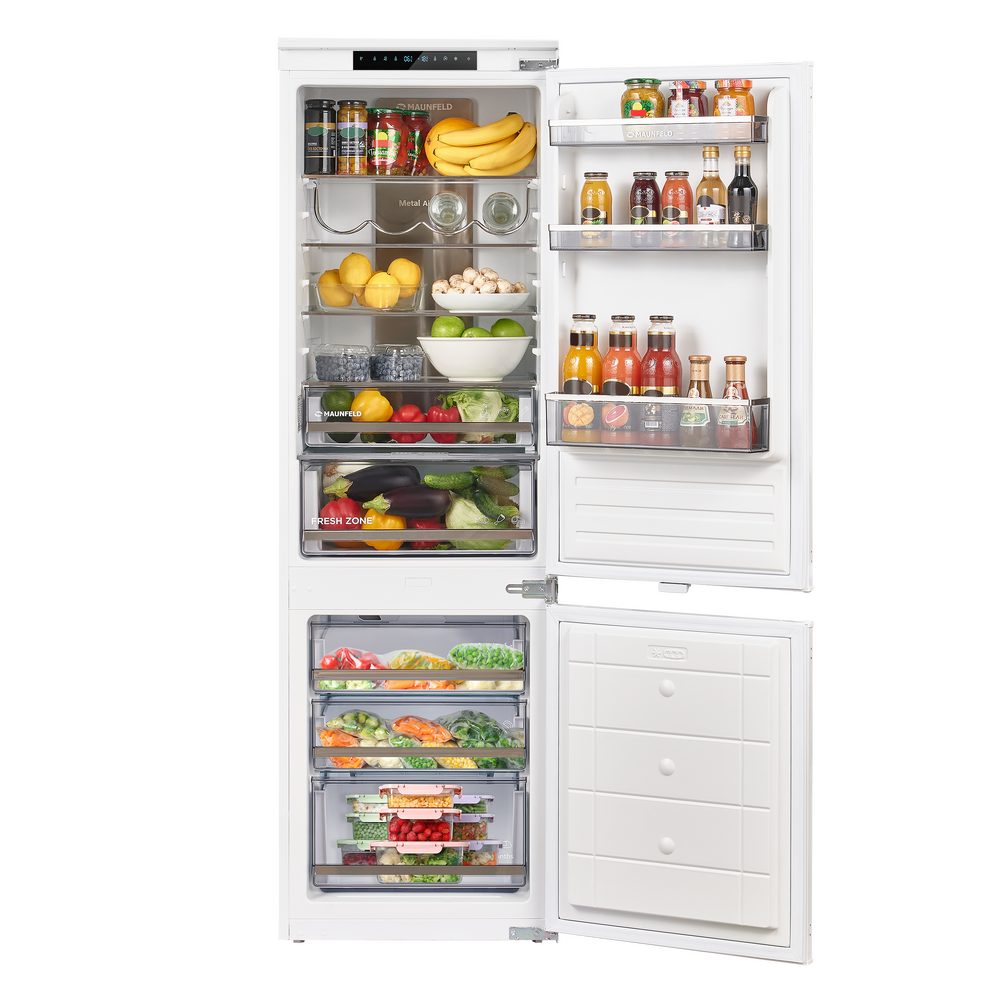Встраиваемый холодильник NO FROST с инвертором MAUNFELD MBF17754NFWHGR LUX Inverter