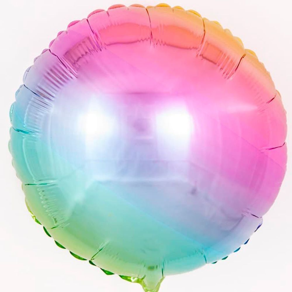 Круг 18&quot; Радуга нежный градиент / Rainbow gradient Fm