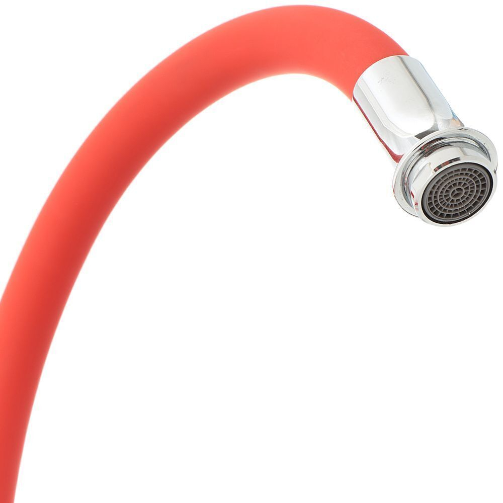 Смеситель для кухни, Frud, гибк излив, с кран-буксой, красн, R44127-10