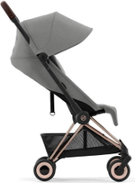 Коляска Cybex Coya Rosegold Frame Aton S2 i-Size Ocean Blue Mirage Grey с дождевиком и бампером