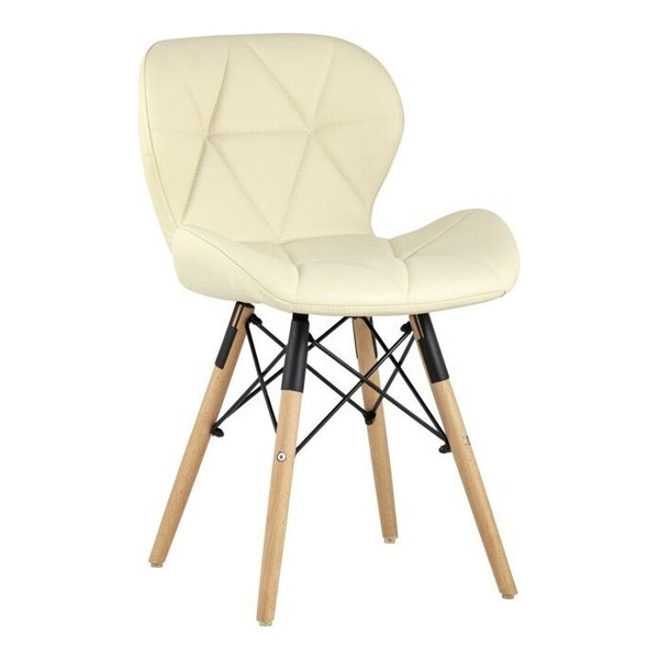 Стул  Turin 2 в стиле Eames ваниль