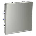 Выключатель встраиваемый VOLTUM S70 одноклавишный с подсветкой 10А, (сталь)