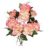 Искусственные цветы «Цветочная мелодия» Гвоздики 50см 10 цветков молочные